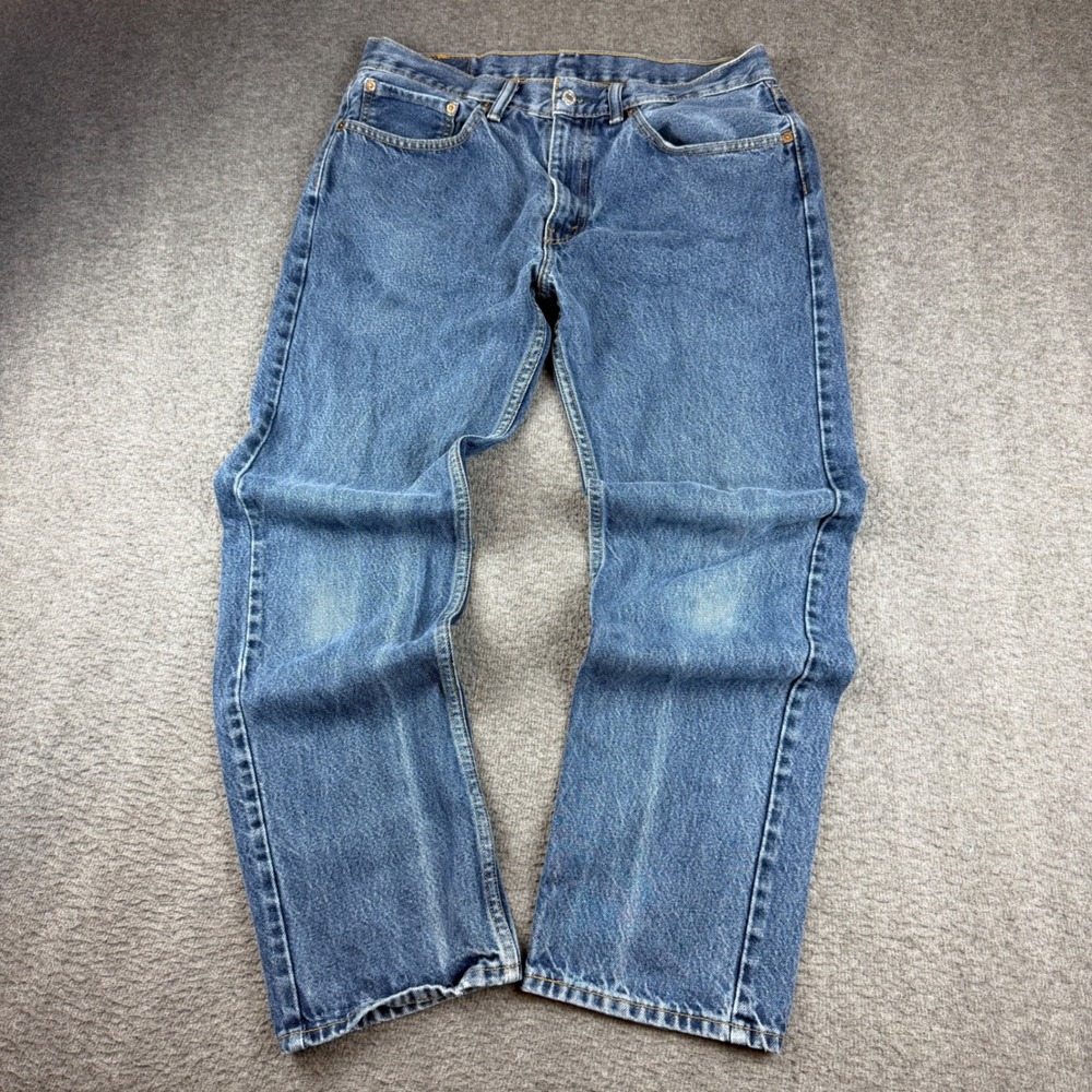 Levis 505 Straight Fit Jeans Men's 34x32 Blue Denim Classic Five Pocket